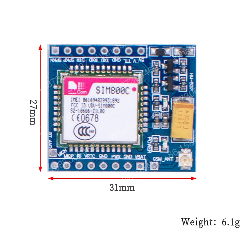 v-33v-sim800c-gsm-gprs-電子-pcb-ボードモジュール-ttl-開発ボード-ipex-bluetooth-tts-stm32-付き-arduino-用