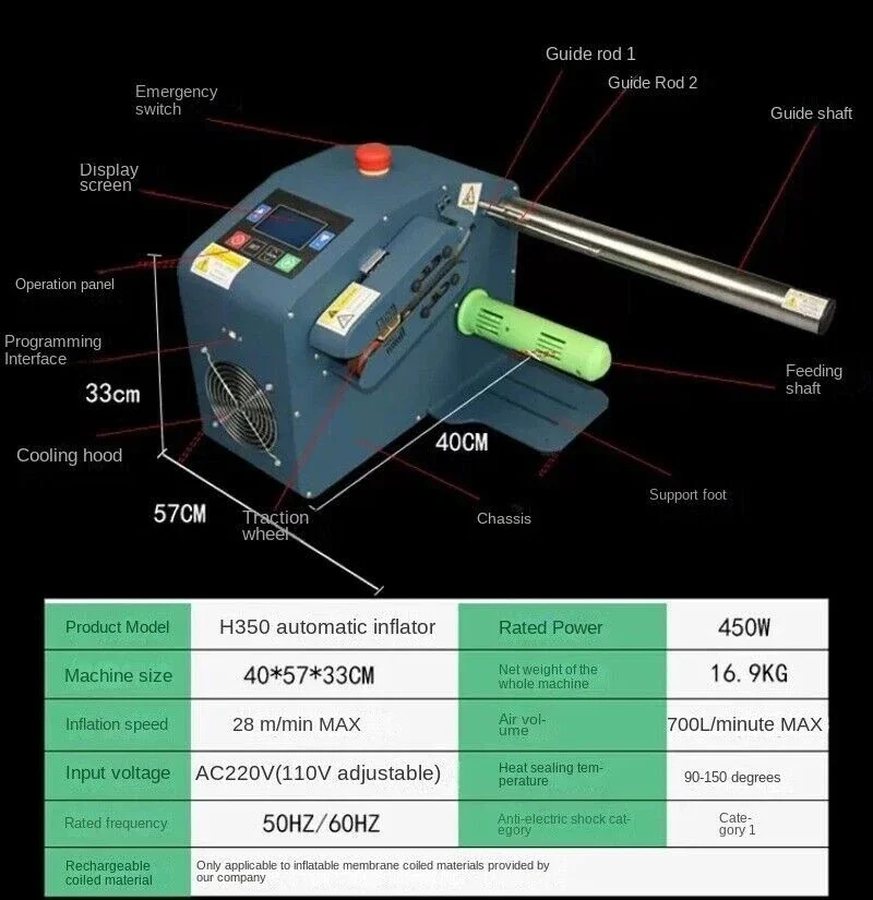 H035 Household Pack Air Fill Cushion Bubble Film Wrap Air Packing Machine Air Filling Machine