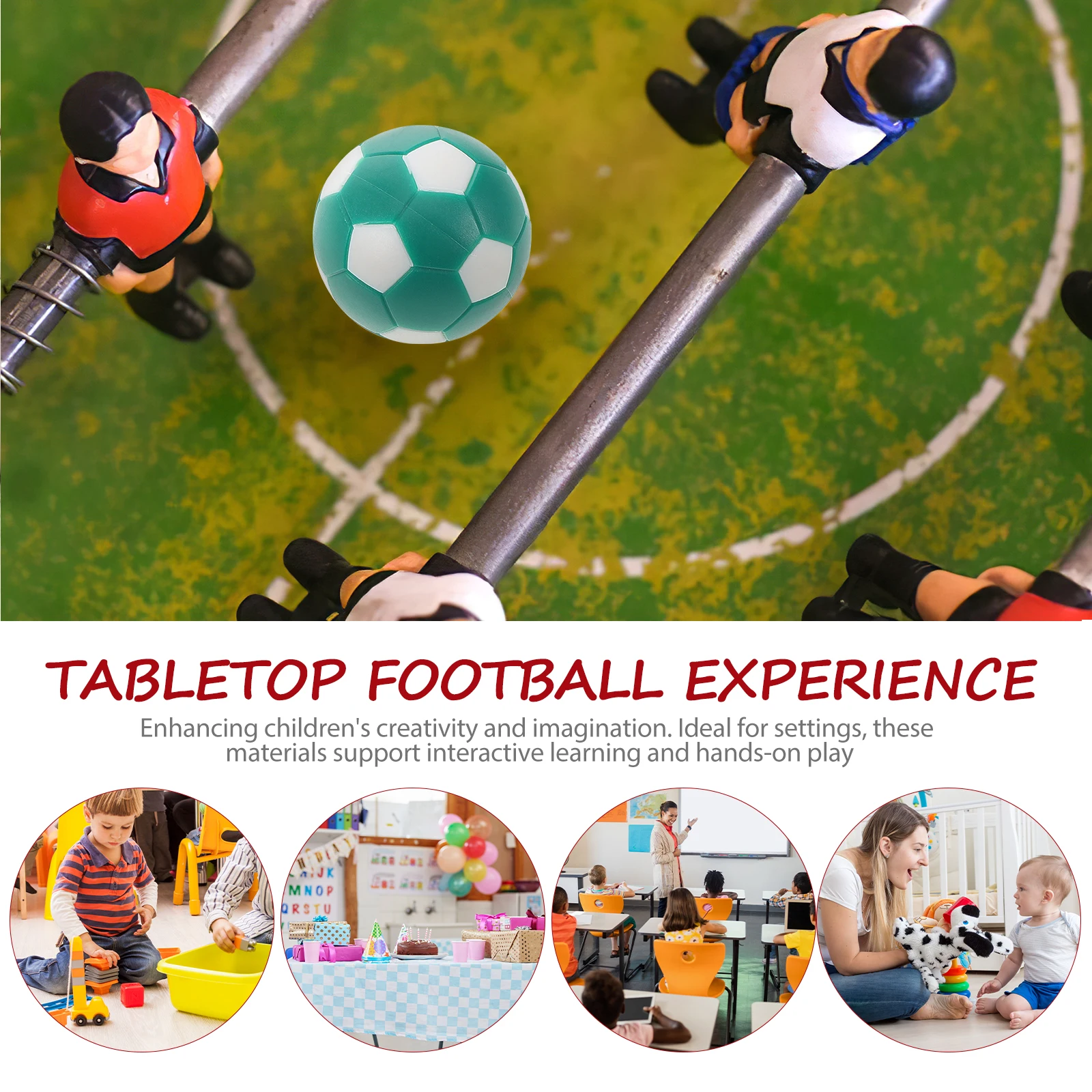 

1 set Foosball Machine Table Soccer 36mm 9 Colors Replacement Parts Accessories Mini Football Toys Ideal Favor