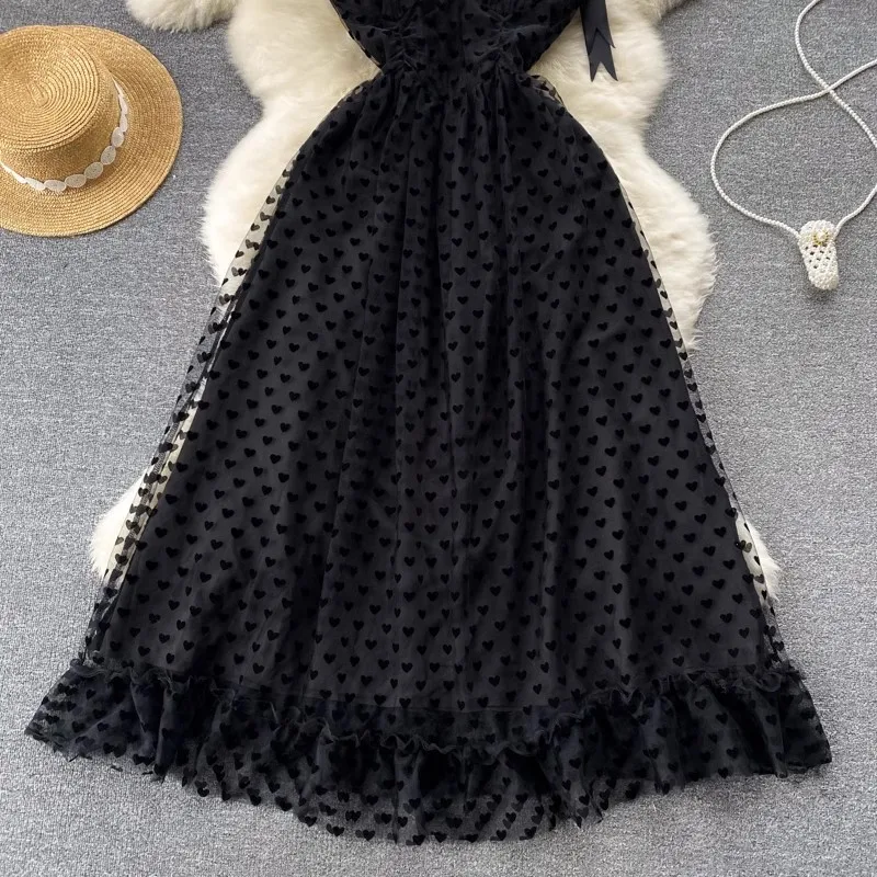 Vestido preto de malha feminina, espaguete amarrado, sem mangas roupas de festa, cintura alta, bodycon vintage, streetwear elegante