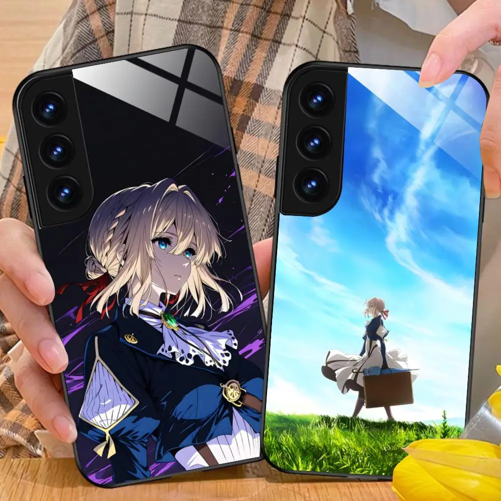 

Violet Evergarden Phone Case for Samsung Galaxy A56 55 54 53 52 51 36 35 34 23 16 15 5G Glass Protective Cover