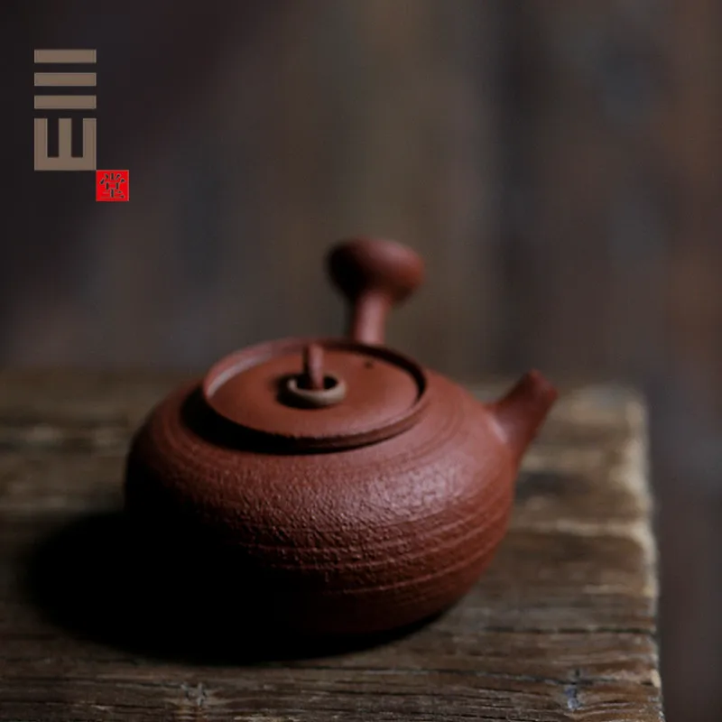 |Shuangshihuan Chaozhou Handmade Purple Clay Pot Sketch Cinnabar Sand Hand Pot Authentic Famous Master Small High-End Advanced