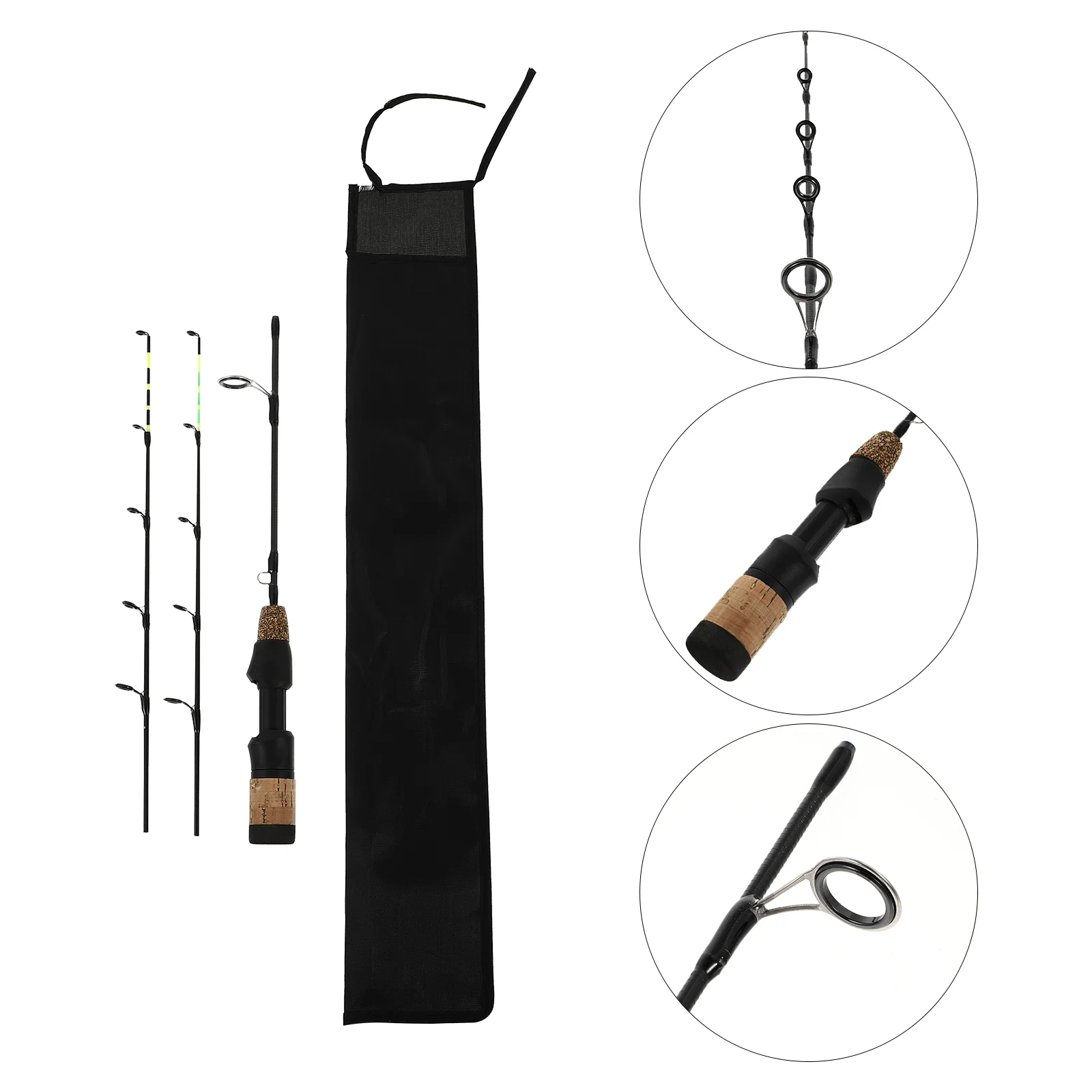 

Ice Fishing Rod Winter Pole Light Prawn Tackles Supplies Accessory Carbon Lure Tool Travel