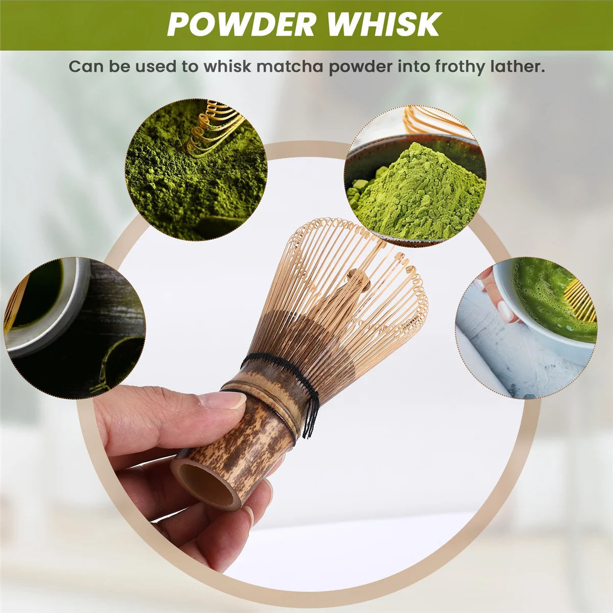 80 Prongs Matcha Whisk Japanese Ceremony Bamboo Chasen Matcha Tea Powder Whisk Green Tea L TQ