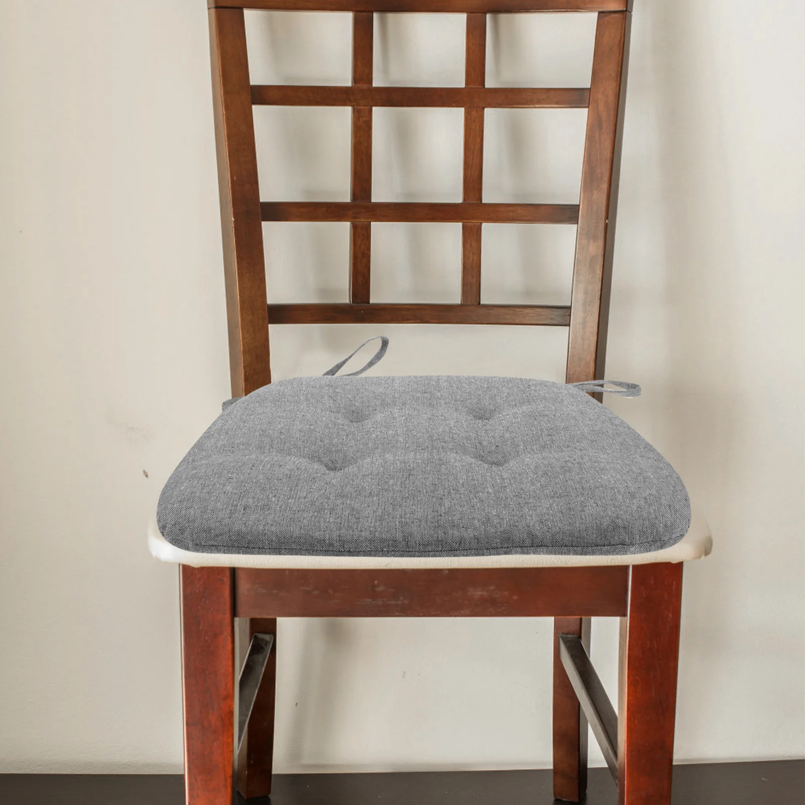 وسادة مقعد عالمية لكرسي المكتب، وسادة مقعد حديقة سميكة من القطن والكتان مع أربطة مضادة للانزلاق، تصميم مريح للقيادة و