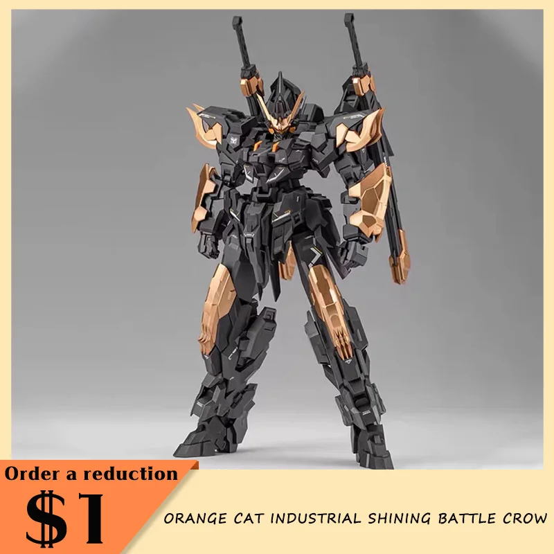 

Orange Cat Industrial Shining Battle Crow Aciton Figure Assembly Model Toy Anime Game Mech Robot Figurine Collect Gift Custom