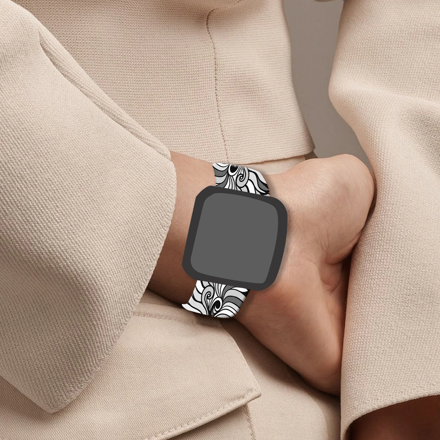 Cinturino colorato con stampa serie Totem per Apple Watch 11/10/9/SE, cinturino di ricambio in silicone morbido impermeabile per 46 mm/45 mm/44 mm/42 mm