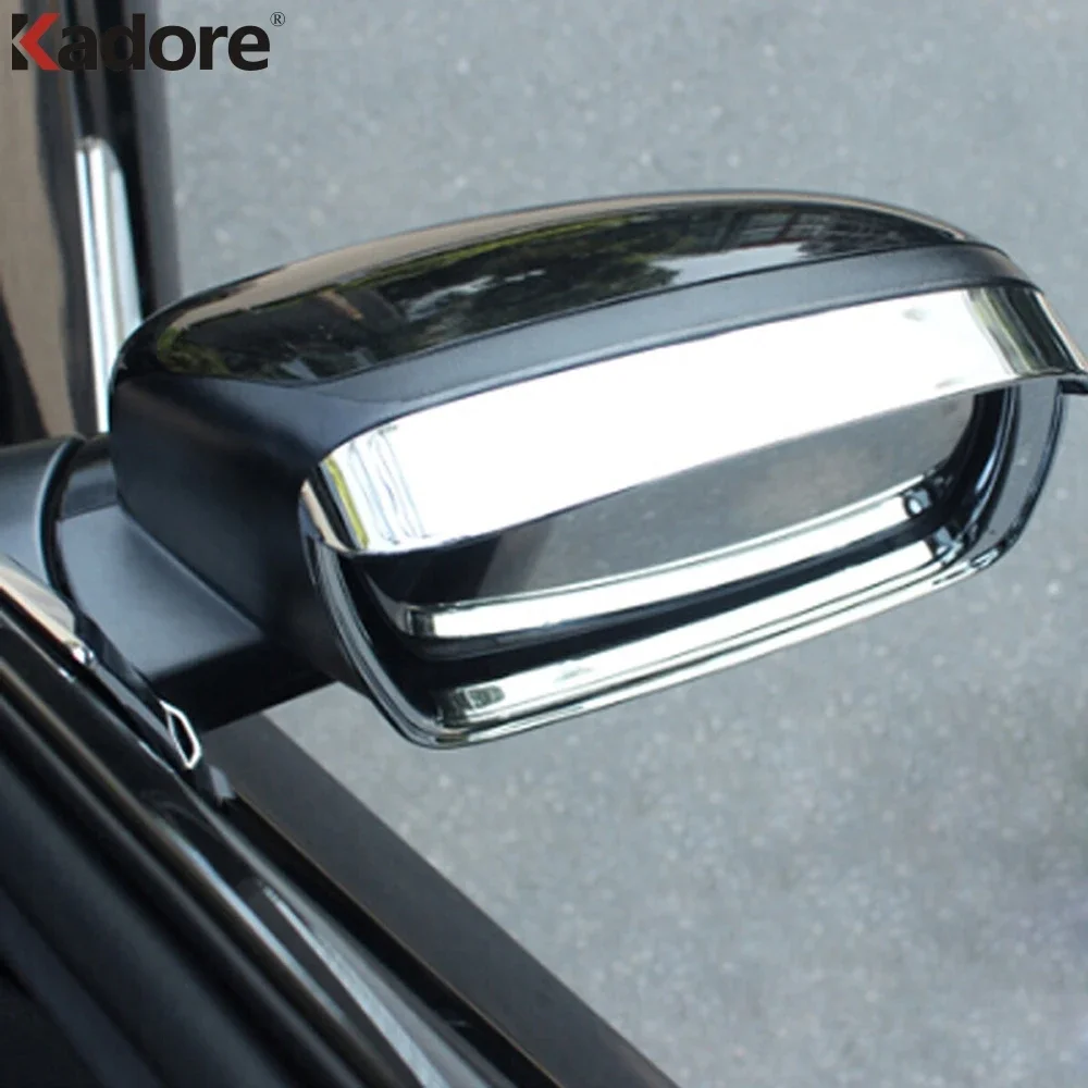 Rearview Mirror Cover Trim For Dodge Journey Fiat Freemont 2013-2019 2020 Chrome Car Side Mirrors Sun Visor Rain Shield Guard