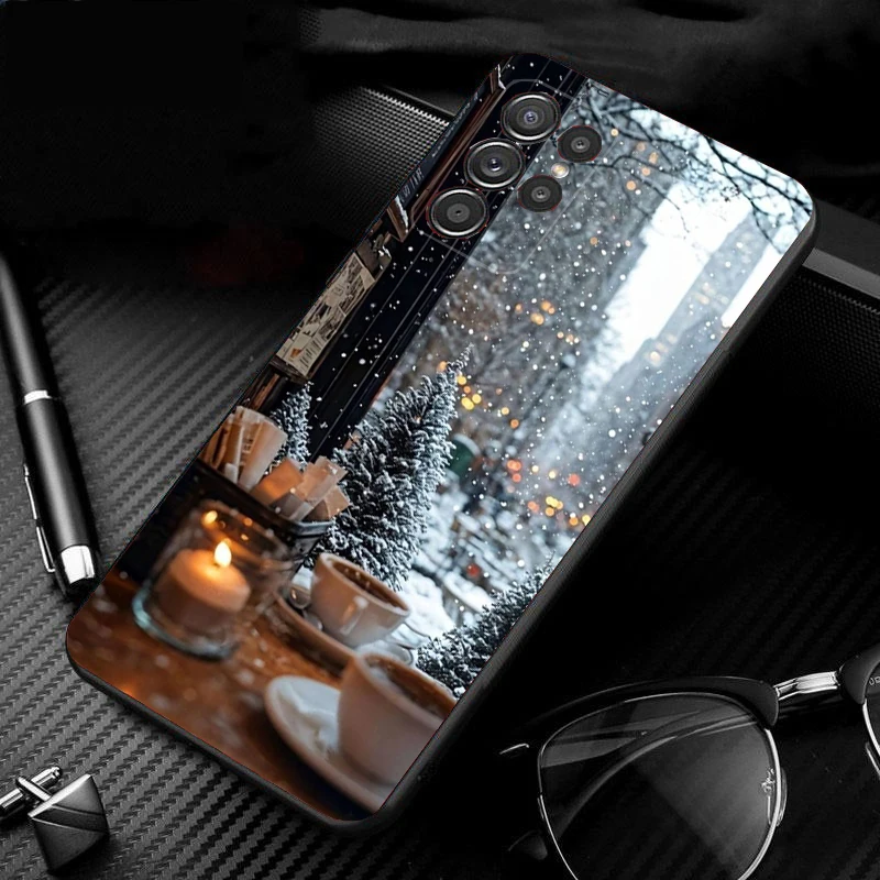 

Phone Case For Samsung Galaxy S25 S24 S23 S22 S21 Ultra S24 S23 S22 S21 S25 Plus S24 S20 FE Santa Christmas Tree