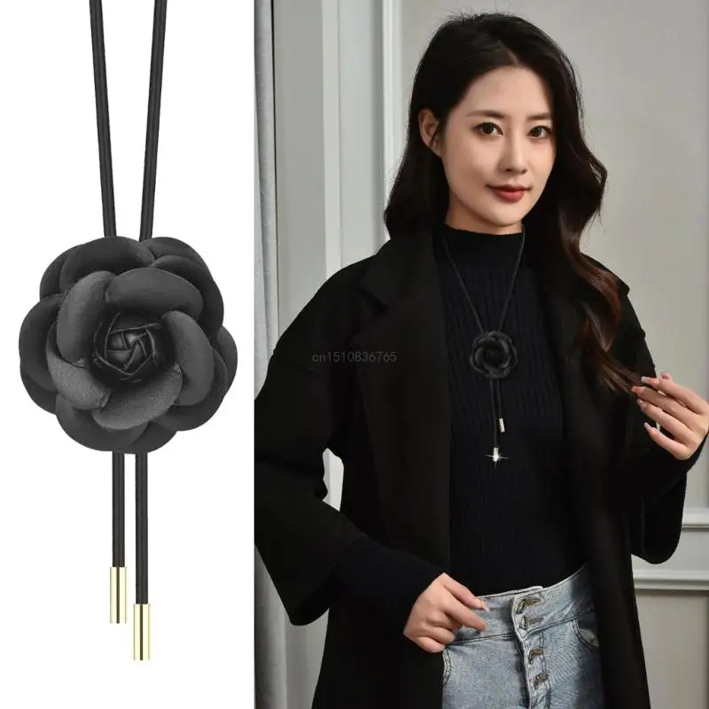 Dây chuyền cà vạt Bolo Choker màu tối Hoàn hảo cho đám cưới, tiệc tùng và hẹn hò X4YC