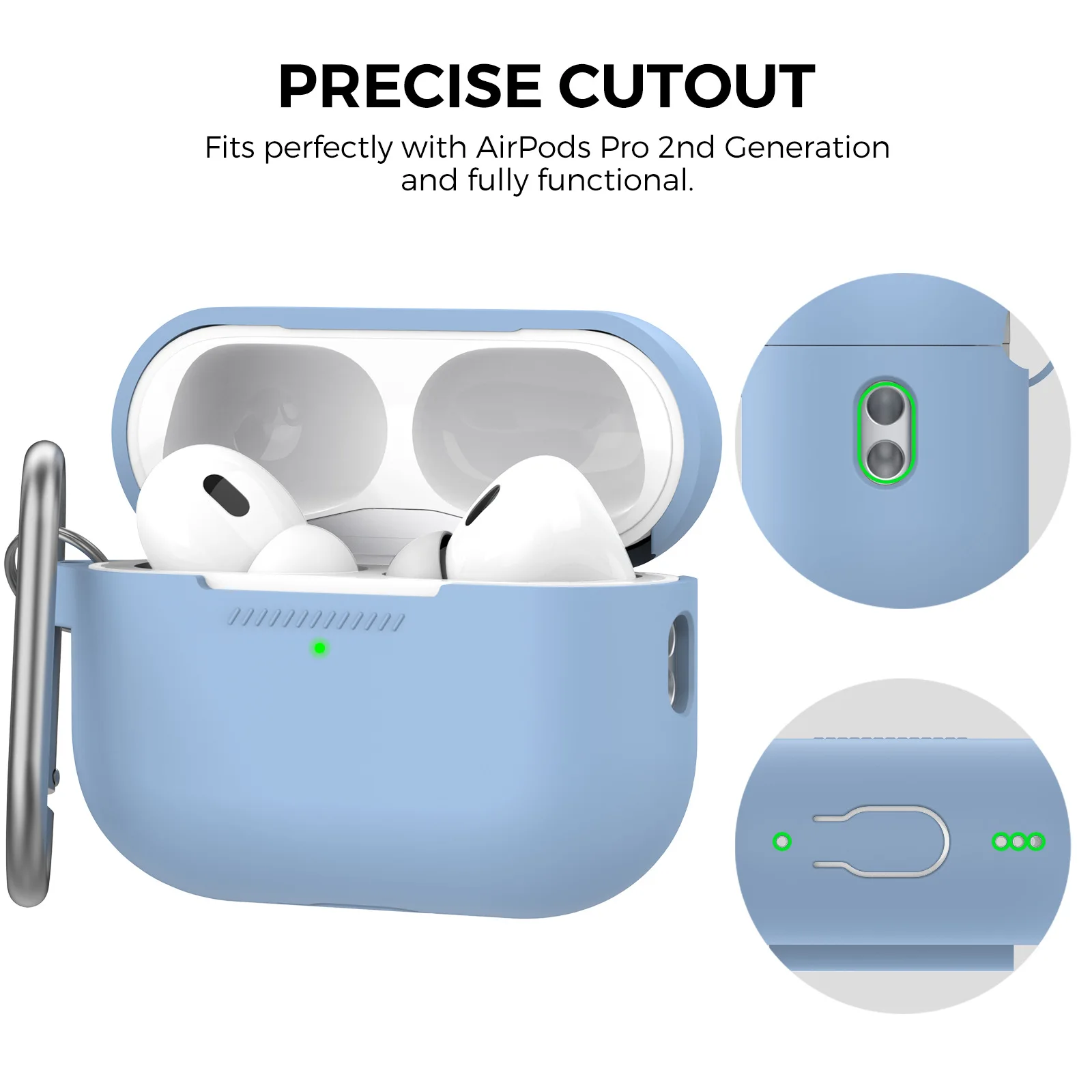 For AirPods Pro/Pro 2 - Seamless Silicone Locking Protective Cover