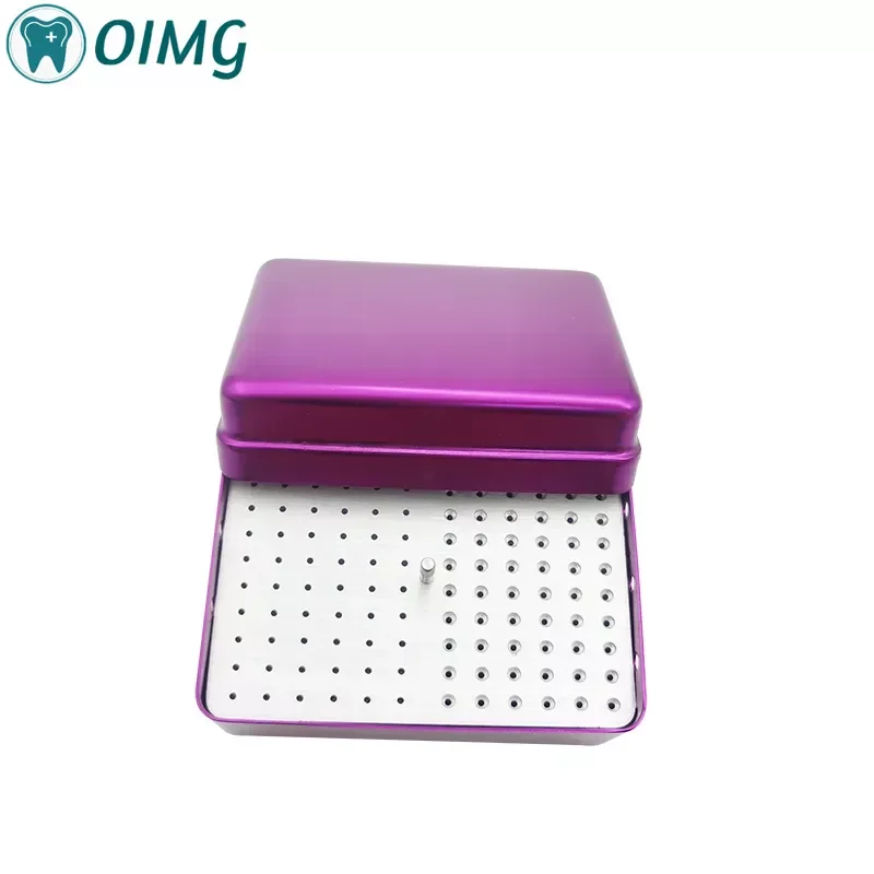 120Holes Full Hole Endo Box Dental Diamond Bur Holder Dental Disinfection Box  Autoclave Sterilizer Case Burs