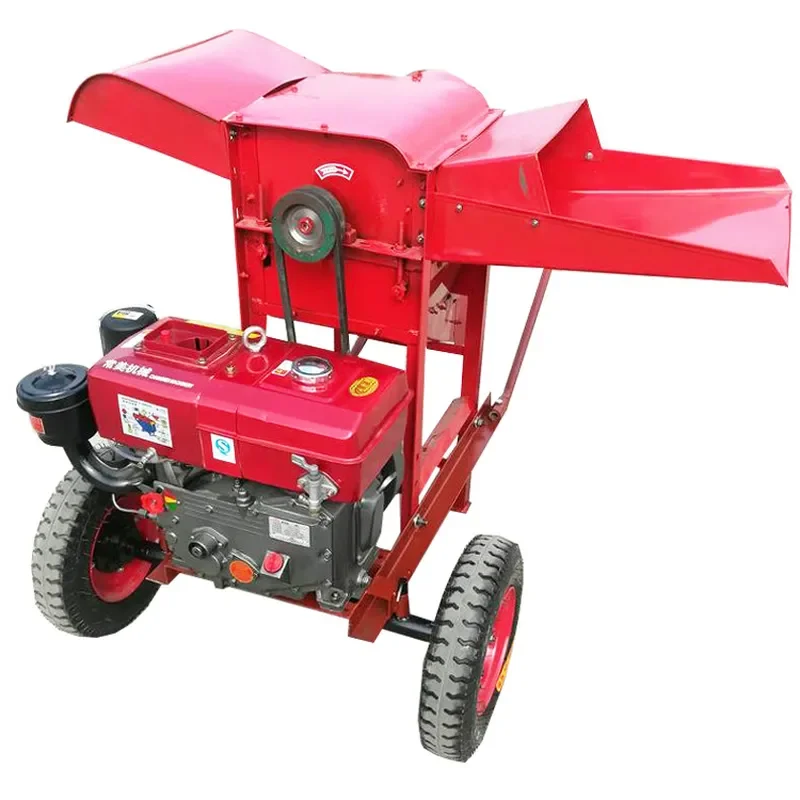 For Full-feeding Soybean Rice Wheat Thresher Flat-top 40 Beater Mobile Cumin Removal High Efficiency Agricultural Tool