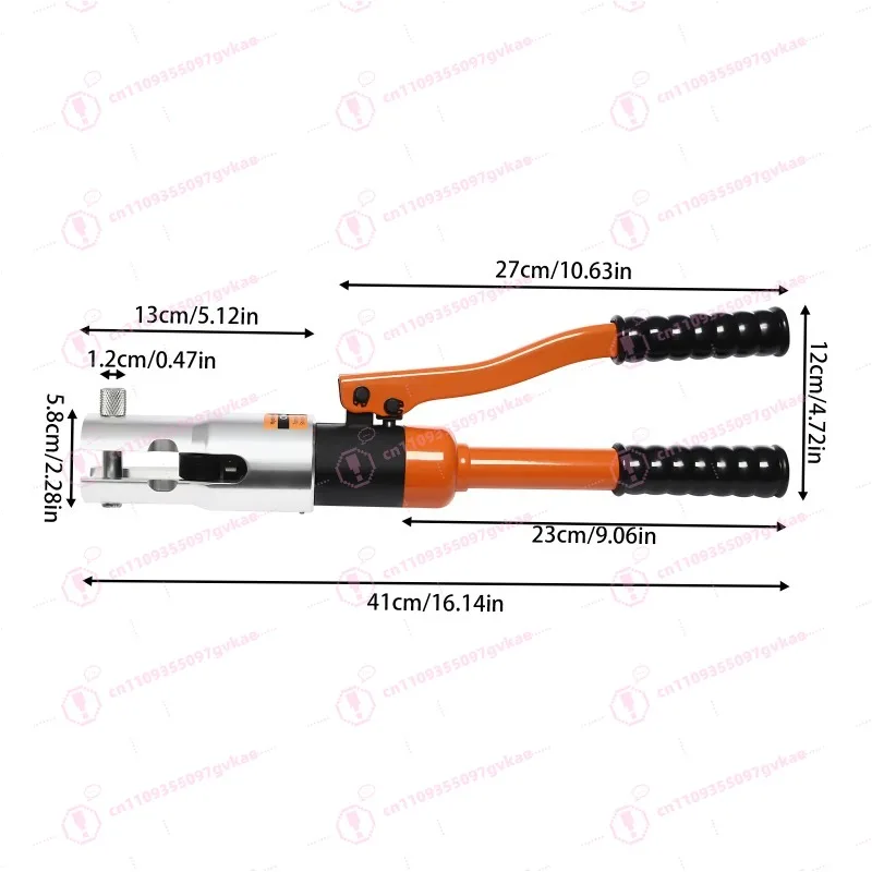 10T Professional Crimping Pliers with V/U Molds Type Hydraulic Press Tool Set Pressiing Pipe Crimper Aluminum Tube Clamp