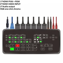 4K Video Switcher Mixer Live Stream Video Encoder Switcher Broadcast Live Streaming Switch