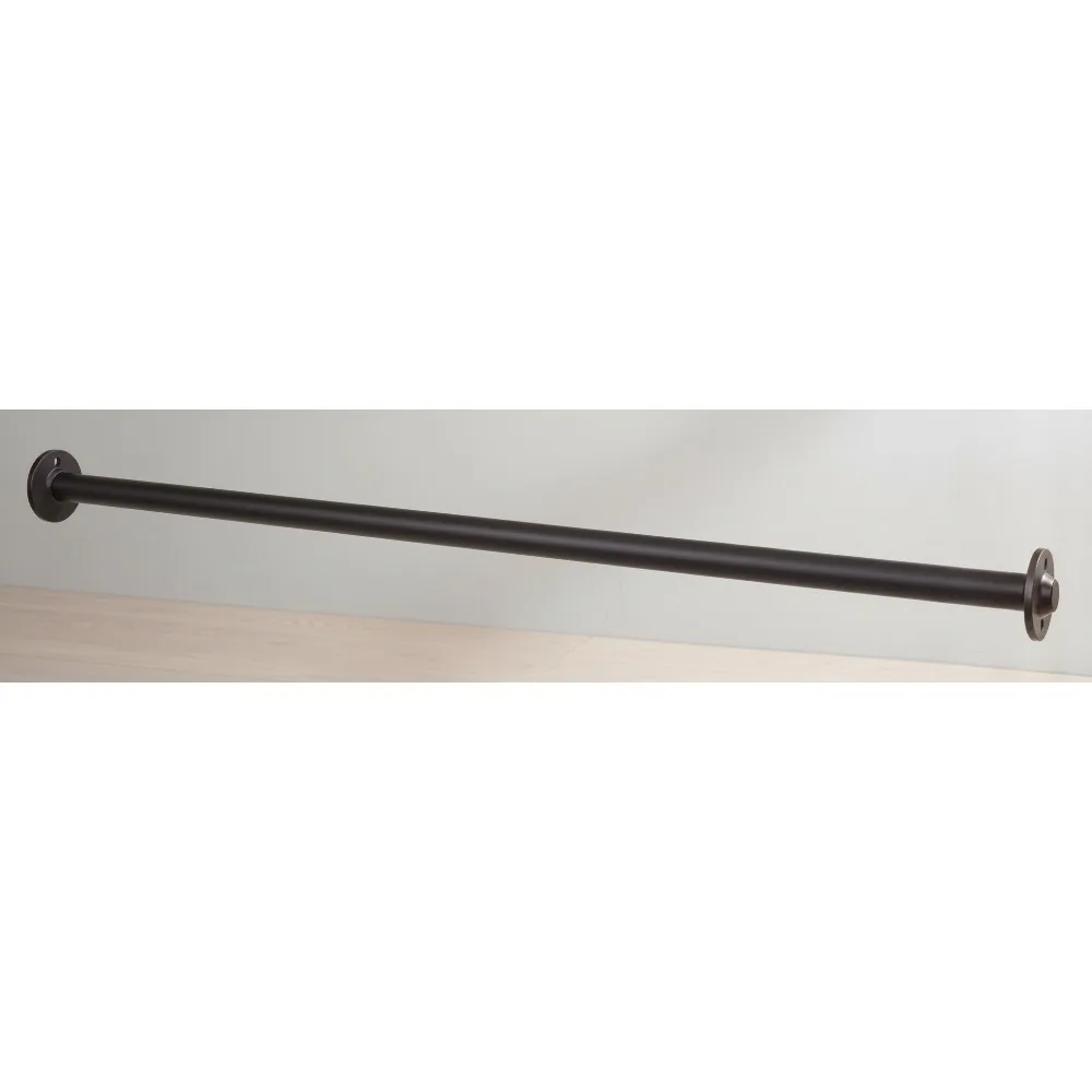 

60" Heavy-Duty Rustproof Aluminum Shower Rod, Wall Mount for Bathroom, Kitchen, Closet - Oil Rubbed Bronze Finish