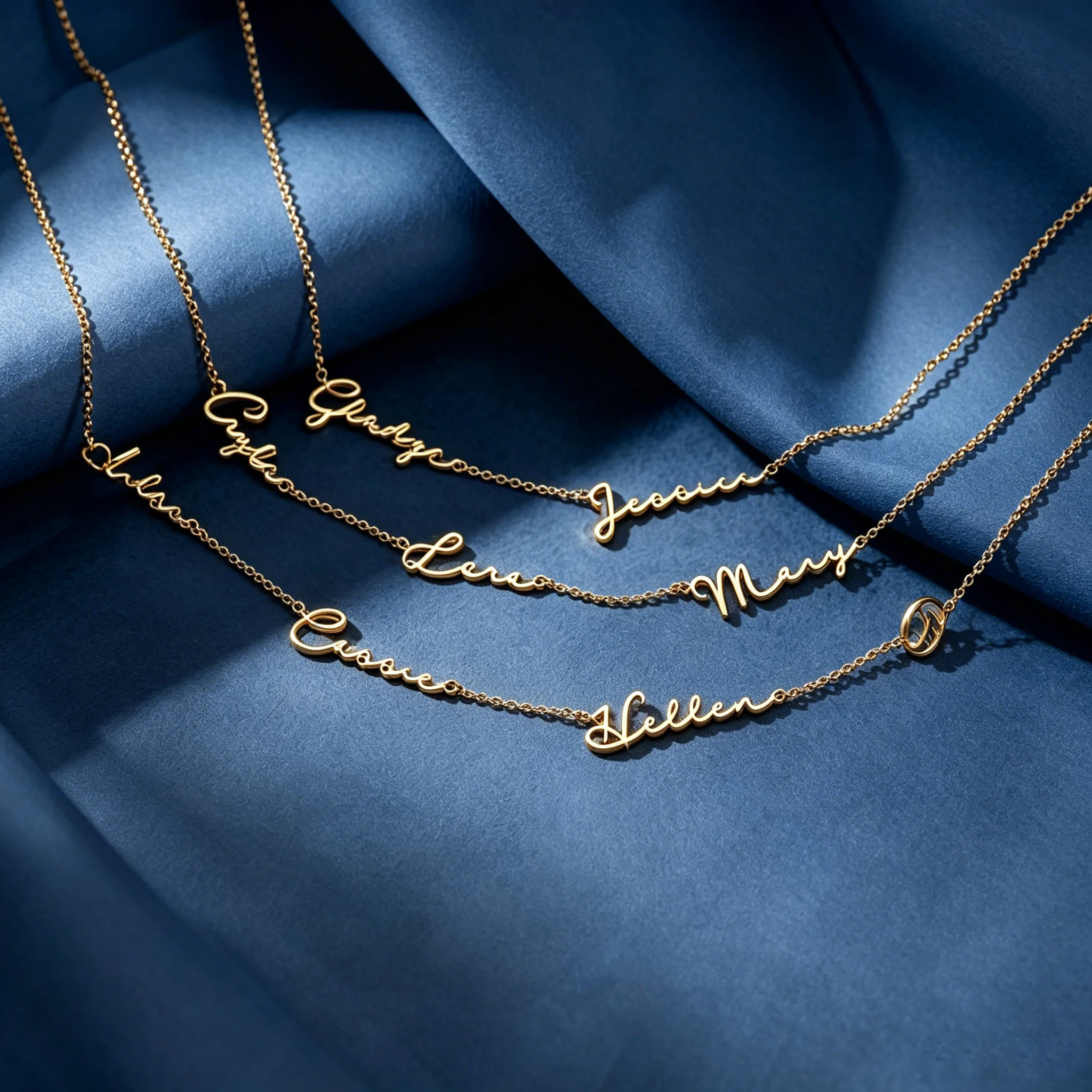 カスタマイズされたネームネックレス カスタム複数名入りペンダ - Name Necklace Custom のレビューと価格