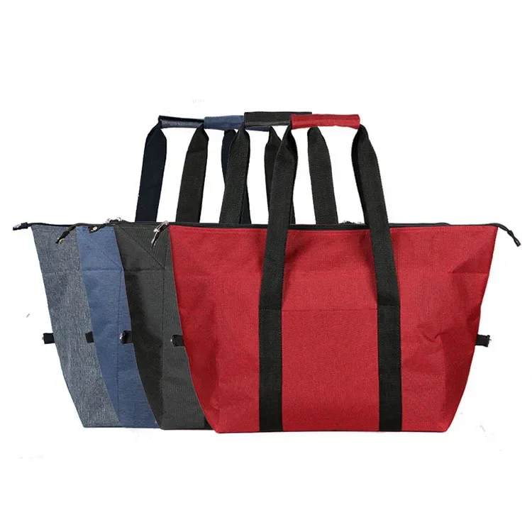 Zusammenklappbare Kühltasche, große Kapazität, Eisbeutel, für den Außenbereich, tragbare Aluminiumfolie, Frischhalte-Picknicktasche, multifunktionale Einkaufstasche – Detail 1