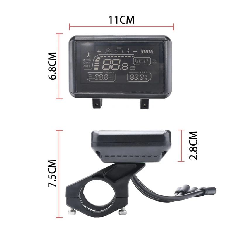 Panel de Control de pantalla para patinete eléctrico, indicador de modo de potencia de engranaje de velocidad, medidor impermeable, piezas de