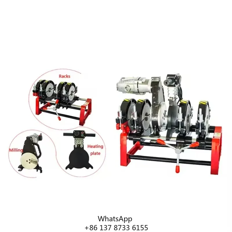 New 50Hz 1.65-92.5KW 220V-380V Portable HDPE Butt Welding Machine Hydraulic Fusion Water Supply For 63-2000mm Diameter