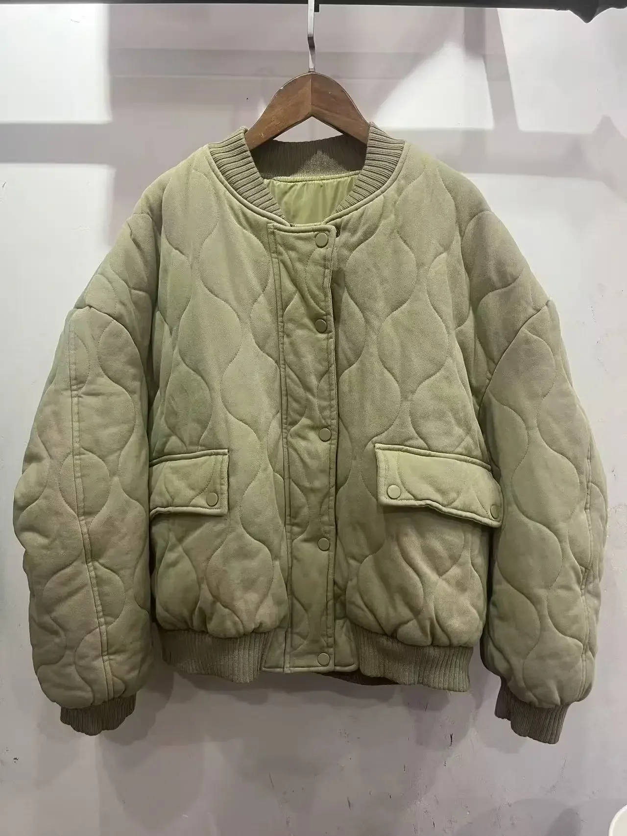 

Autumn Winter Vintage Parkas Fashion Thick Warm Jacket Coat Women Casual Oversized Pocket Single-breasted Long Sleeve Outerwear