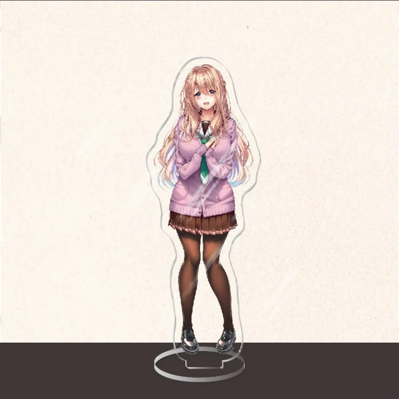 Game Amakano 15CM HD Acrylic Stand Model Desktop Ornament Cosplay Kurohime Rei Chitose Doll Anime Figure Collecting Toy For Gift
