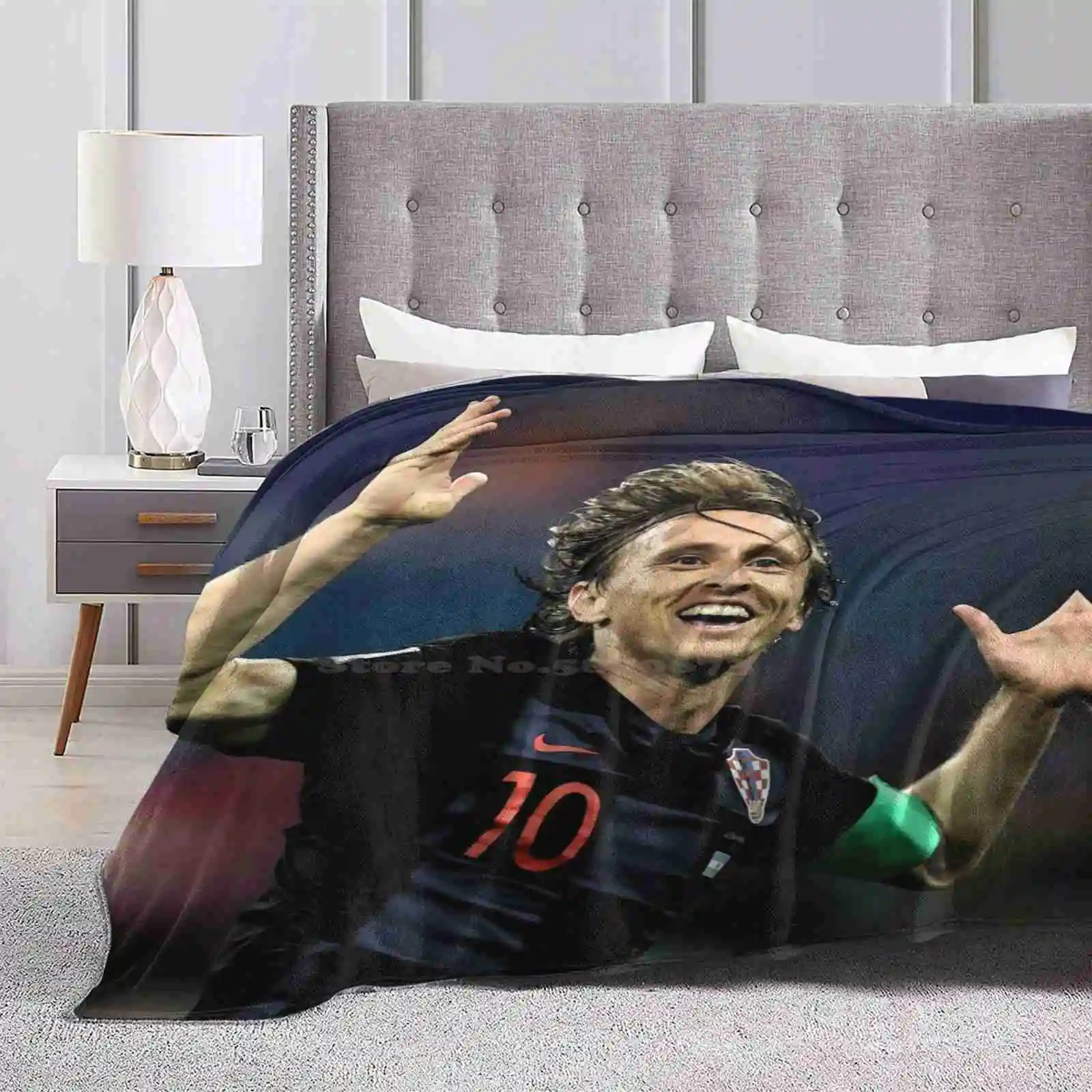 Luka Modric | Croatia Blanket Soft Warm Travel Portable Blanket Futebol Gol Goal Football National Team Sports Sport Fans