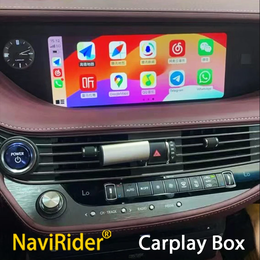 Linux Wireless Carplay Decoder Box For Lexus LS500H 2018-2022 Multimedia Player Head Unit Android Auto GPS Navigation Mirrorlink