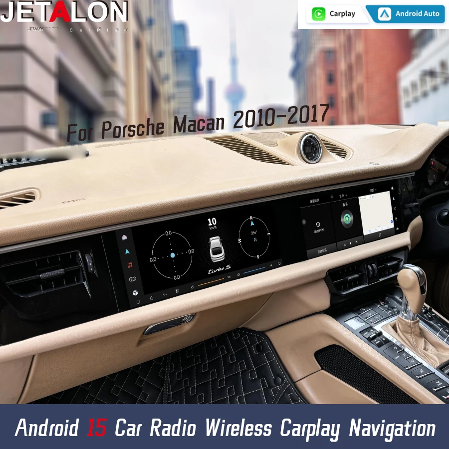 

Новый Carplay для Porsche Macan 2010-2017, двойной экран, Android 15, 12,3 + 12,3 дюйма, автомобильное радио, мультимедийный видеоплеер, GPS, 4G, стерео