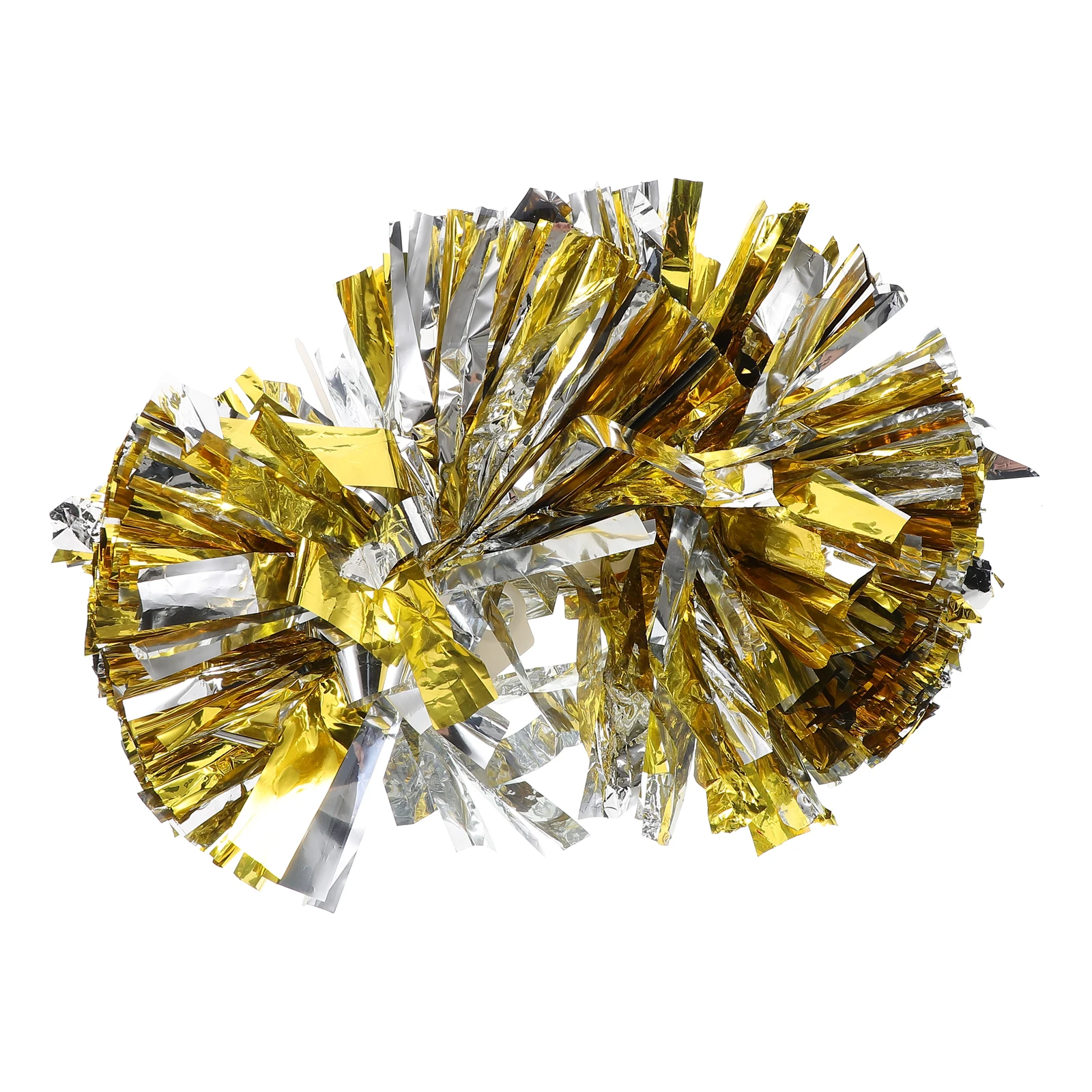 

4pcs Cheerleading Pom Poms With Handle Shiny Colorful Handheld Flowers Lightweight Team For Sports Day School