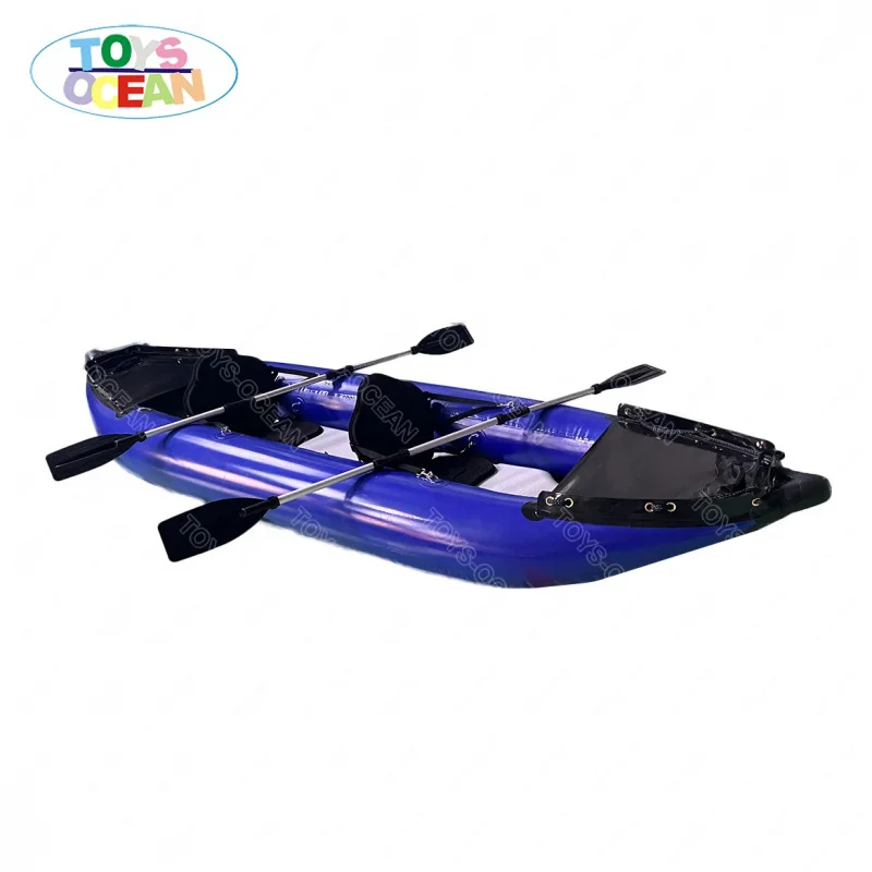 Factory Wholesale Cheap 2 Person PVC Trap Kayak Inflatable Fishing Boat with Chairs - view 3