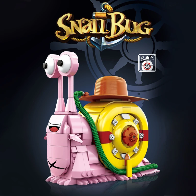 Kreatywny Ekspert Ślimak Owad Klocki Konstrukcyjne Zestawy Montażowe Transponder Model z Klocków Zabawki Dla Dorosłych Dzieci Fanów Kreskówek Prezenty 573 Elementy