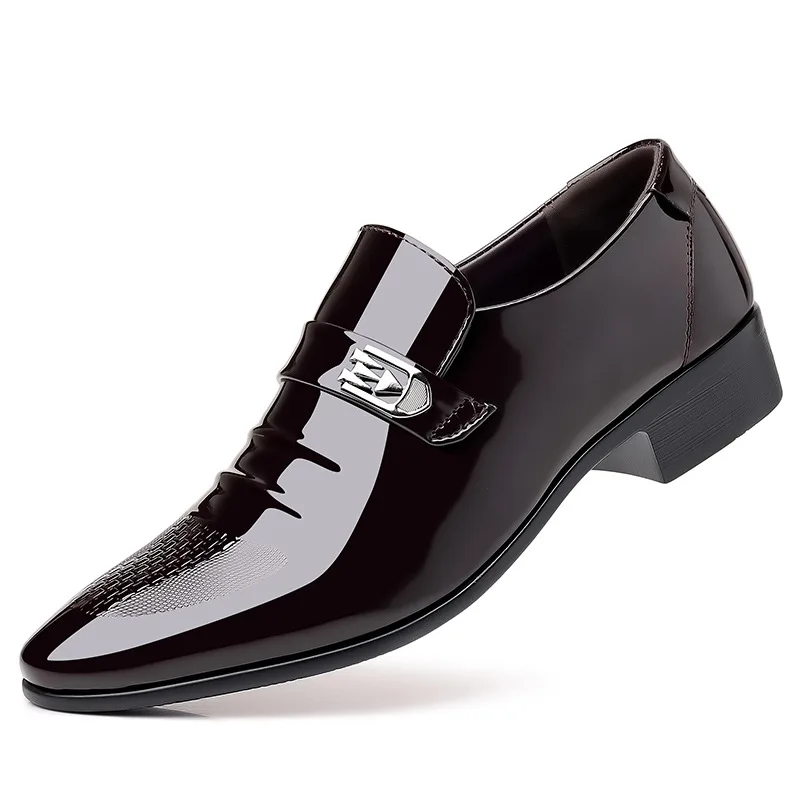 

Large size 49 men's leather shoes, business dress shoes, formal wear, casual, breathable and comfortable British wedding shoes