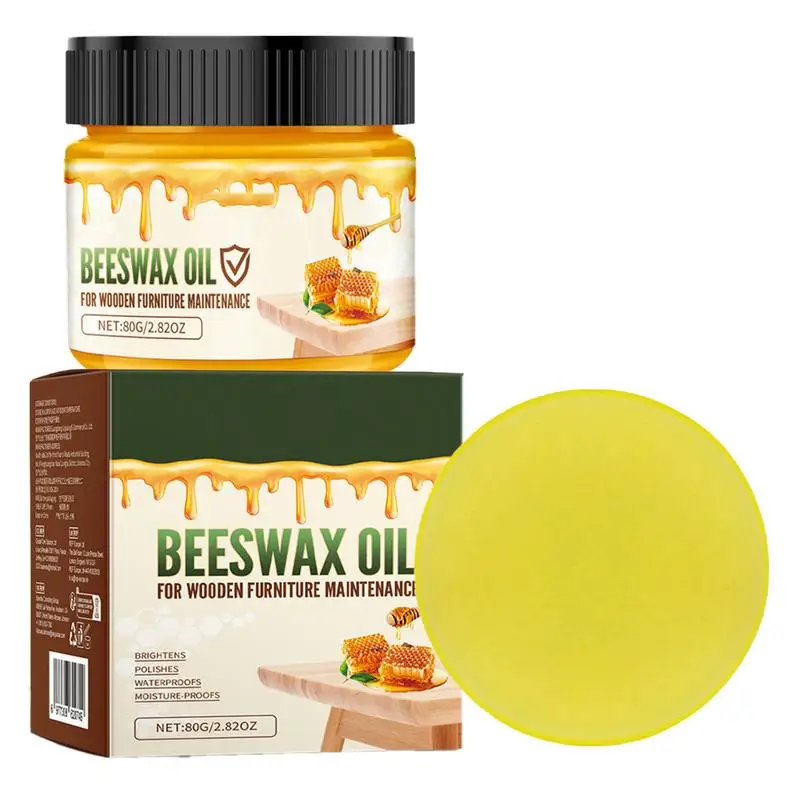 Bees Waxing Furniture Polish Oil Multipurpose Wood Cleaner Natural Beewax For Traditional Wood With Sponge Multipurpose Cleaner