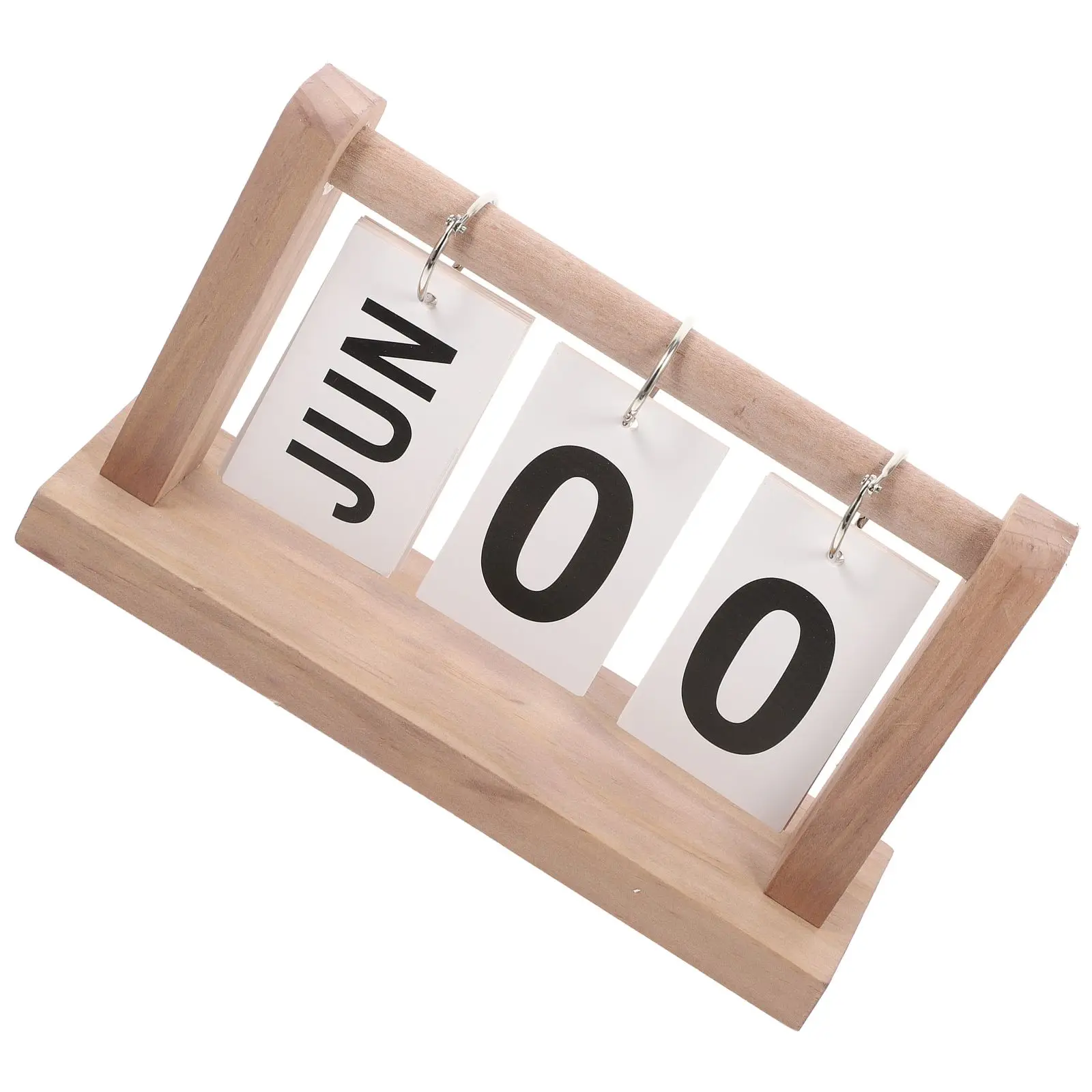 

Calendar Trinkets Perpetual Desk for Metal Reusable Table Iron Flip Office Retro Decor