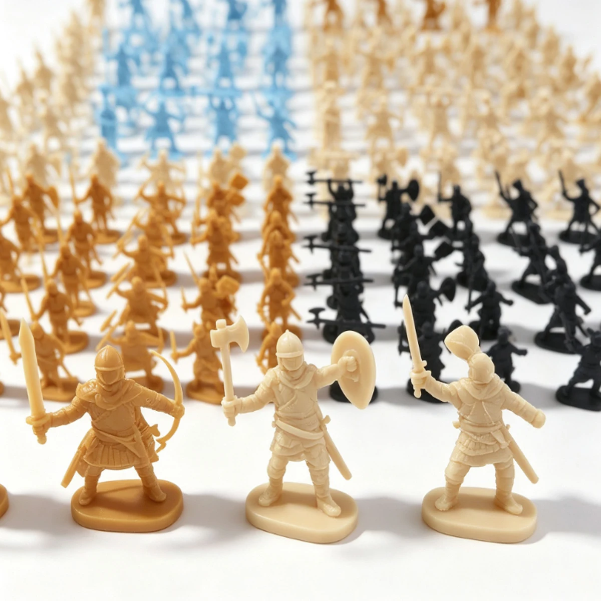 24Pcs Medieval Miniature Figures in Random Styles – Detailed Warrior Figurines Games & Epic Battle Scene Setups ZSY