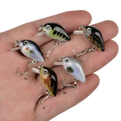 1Pc sinking Crankbait Fishing Lures Hard Bait 3cm 1.6g ABS Artificial Wobbler Crank Bait Carp Perch Pesca Fishing Tackle