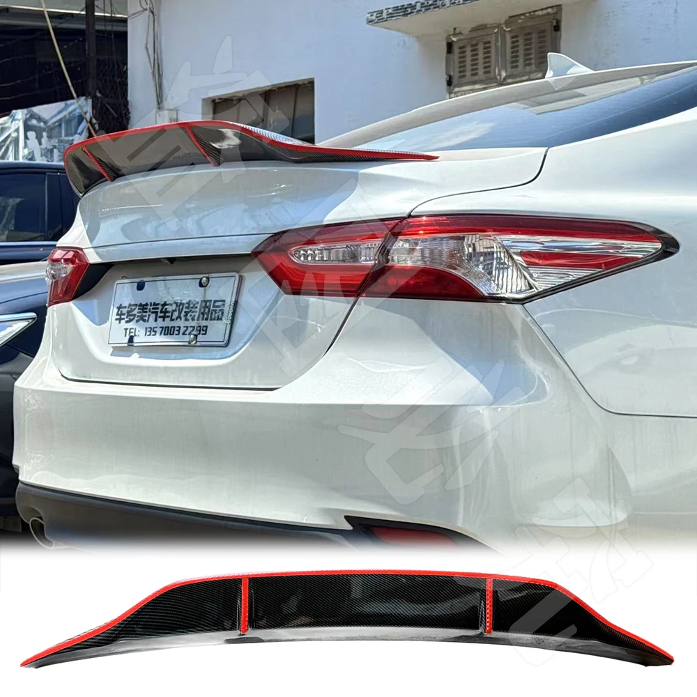 

For Toyota 2018-2023 Camry trunk lid spoiler R style trunk lid decorative cover tail wing ABS material aerodynamic kit