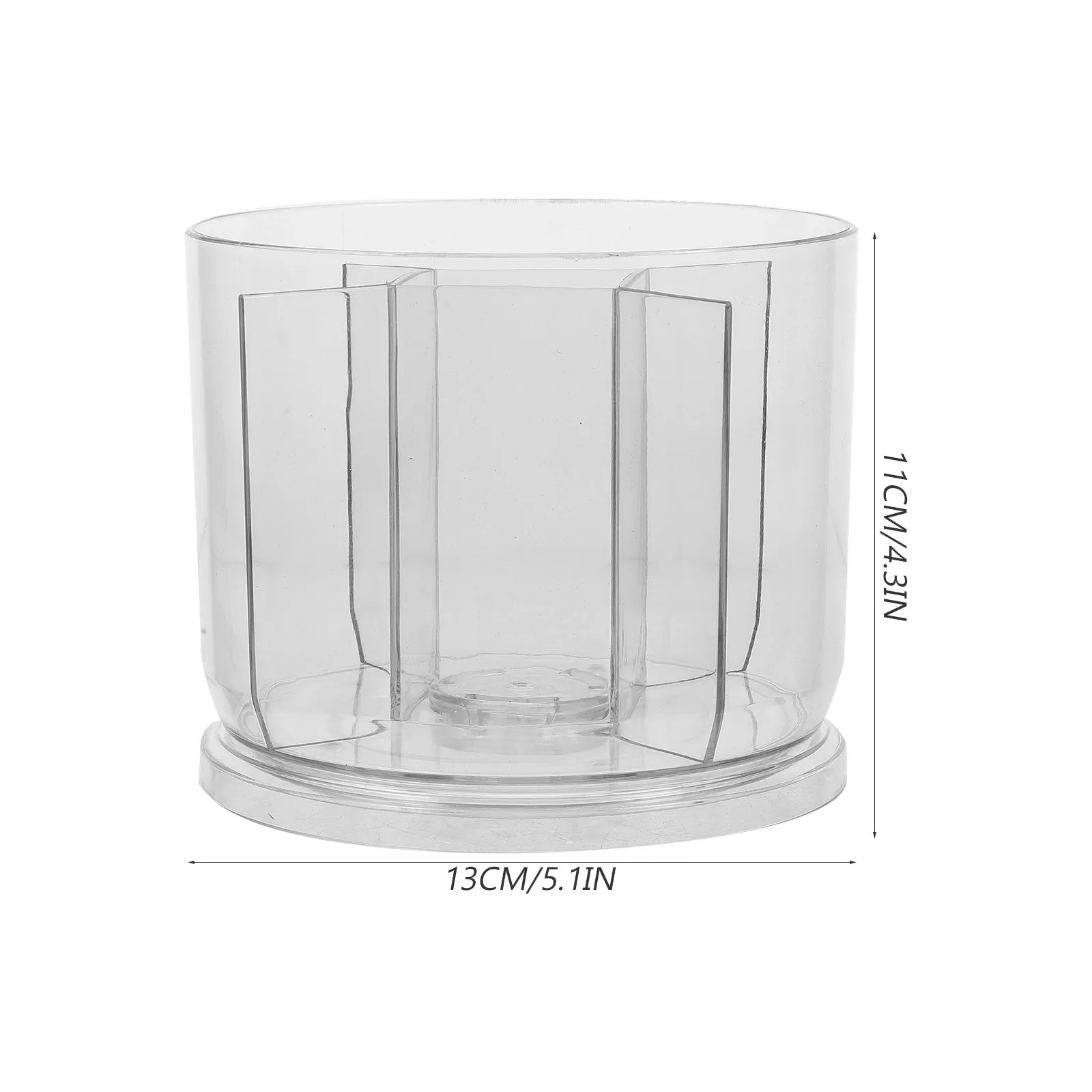 Rotating Desk Pen Organizer Clear Plastic Pen Holder for Office School Students Paint Brush Makeup Brush Storage Compact Desktop