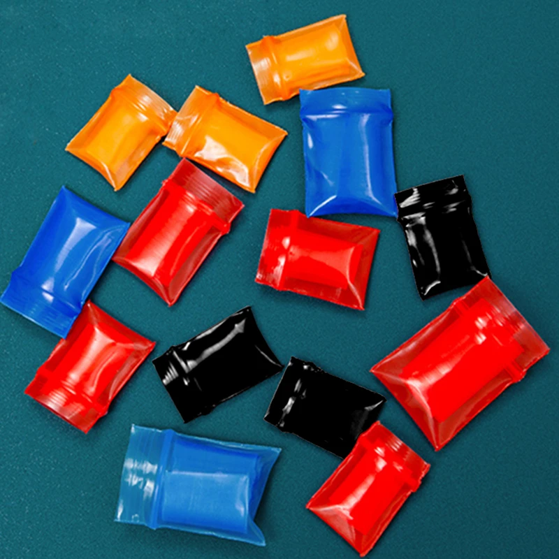 200pcs Reclosable Mini Plastic Zip Lock Package Bags Jewelry Gift Herb Small PE Packaging Storage Bag Flat Pouches
