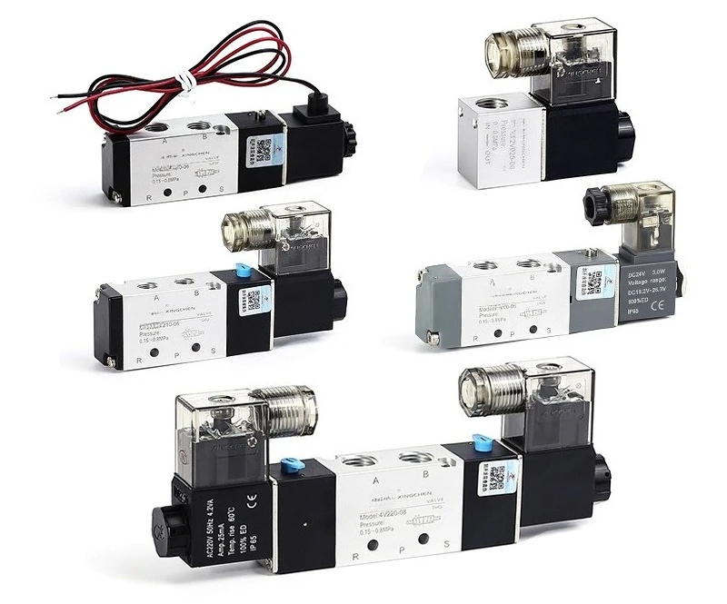 Pneumatic two-position five-way solenoid valve 4V210-08 directional valve 4V110-06/310 control valve 24V sub
