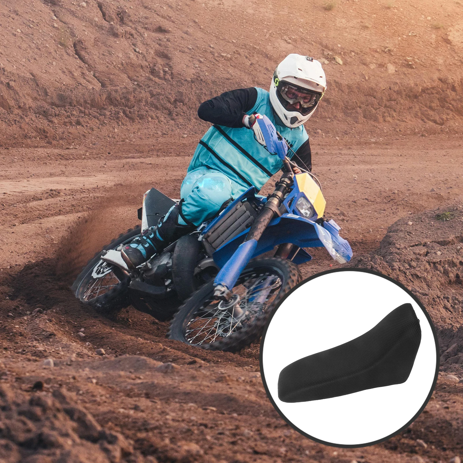 

Mini Dirt Bike Seat Soft Gel Motorcycle Cushion for Long Rides Portable Breathable Saddle Pad Stable Material Mini Dirtbike