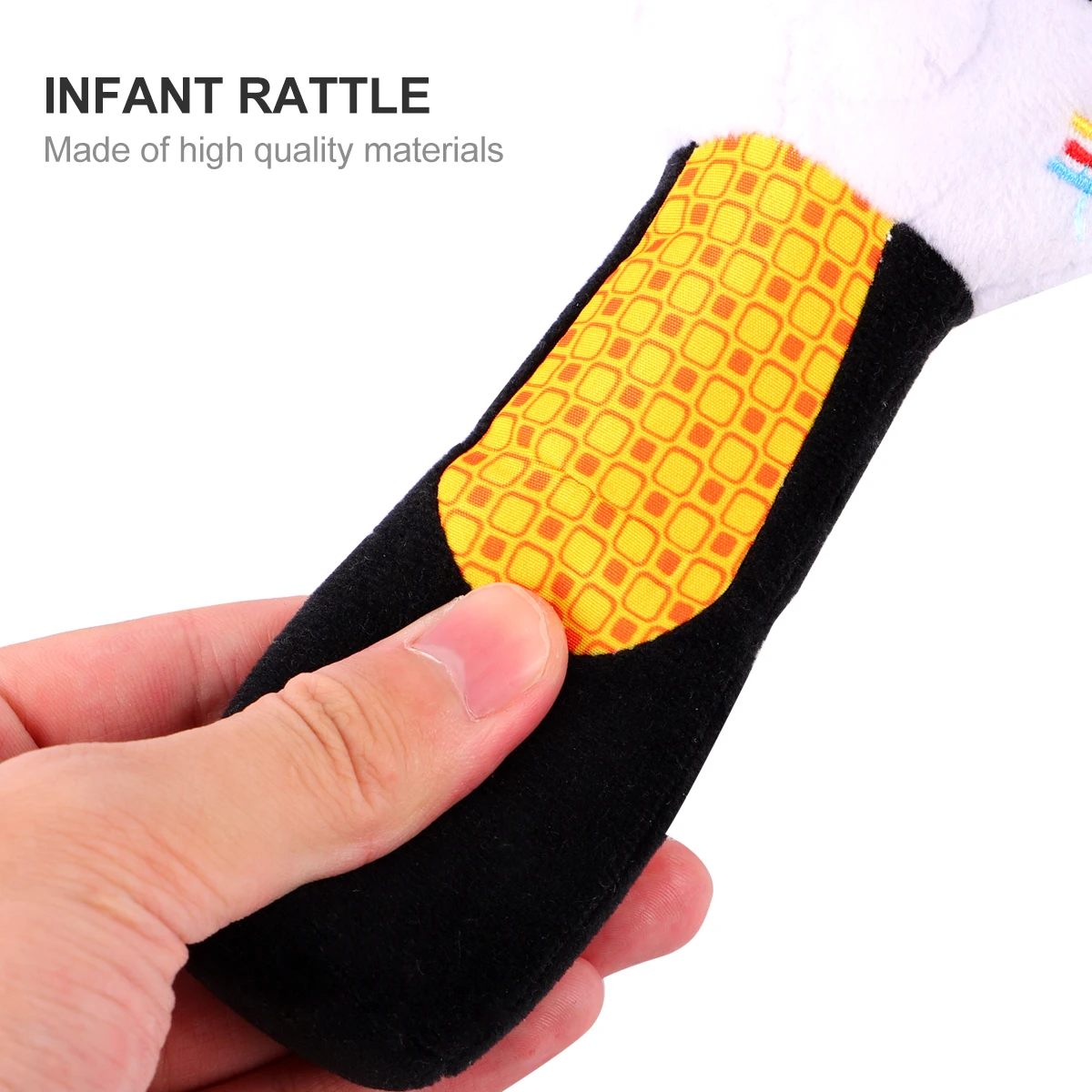 

1pc Animal Rattle Orange Monkey Handheld Baby Sensory Stuffed Infant Rattle For Newborn Motor Skill Development Mini Shaker