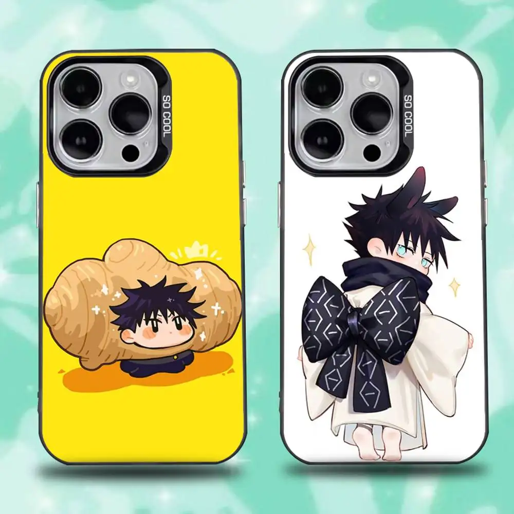 

Cartoon Fushiguro Megumi Phone Case For iPhone 16,15,14,13,12,11,Mini,Pro,E,SE4,XS,MAX Black Candy Matte Cover