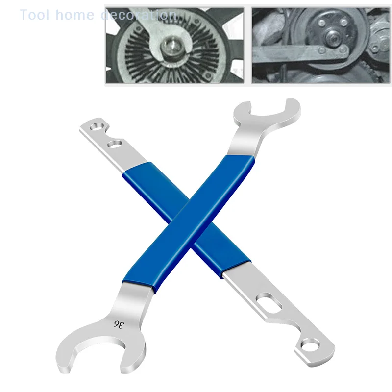 

Fan Clutch Wrench Set,32Mm & 36Mm Wrenches - Essential Tool,Fan Clutch Removal Kit,Fan Clutch Nut Wrench And Removal Kit Durable