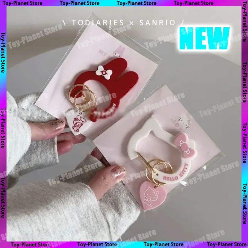 

New Anime Cartoon Sanrios My Melody Hello Kittys Keychain Ins Kawaii Car Backpack Pendant Jewelry Custom Gift Toys
