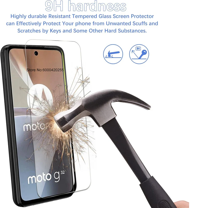 3PCS Tempered Glass For Motorola Moto G13 G14 G23 G53 G54 G73 G84 G22 G32 G42 G52 G62 G72 G82 G71 E22 E32 Screen Protector Glass