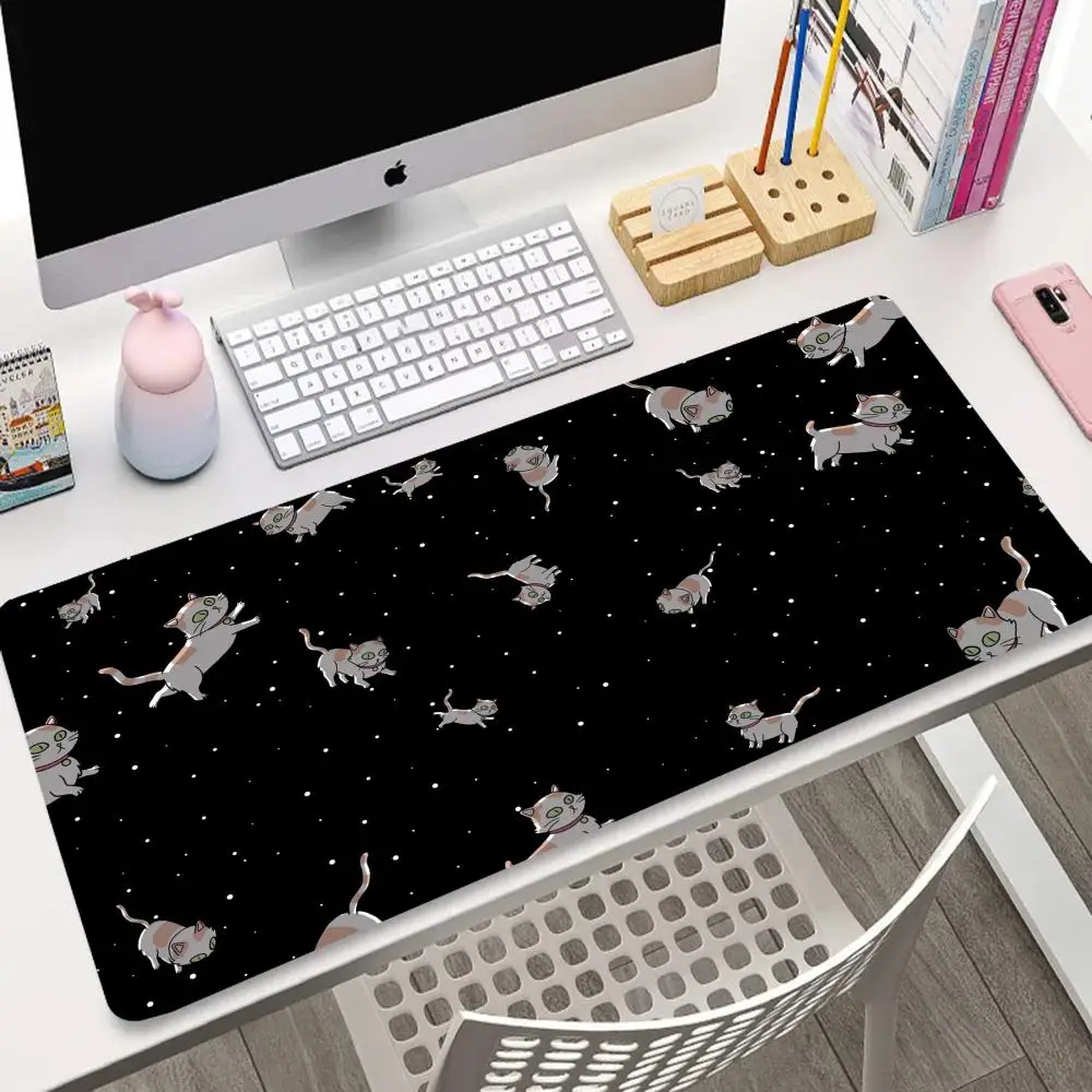 

Cute cat mousepad simple art multi-model pc accessories Mechanical keyboard plus long table mat rubber non-slip washable