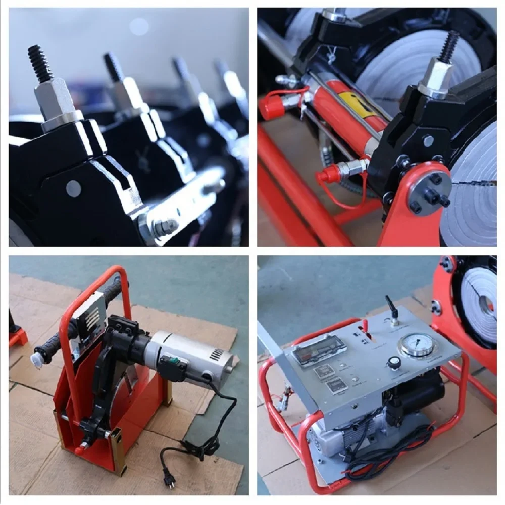 معدات لحام المؤخرة الهيدروليكية 90-315 مم/آلة لحام مدخنة الأنابيب HDPE