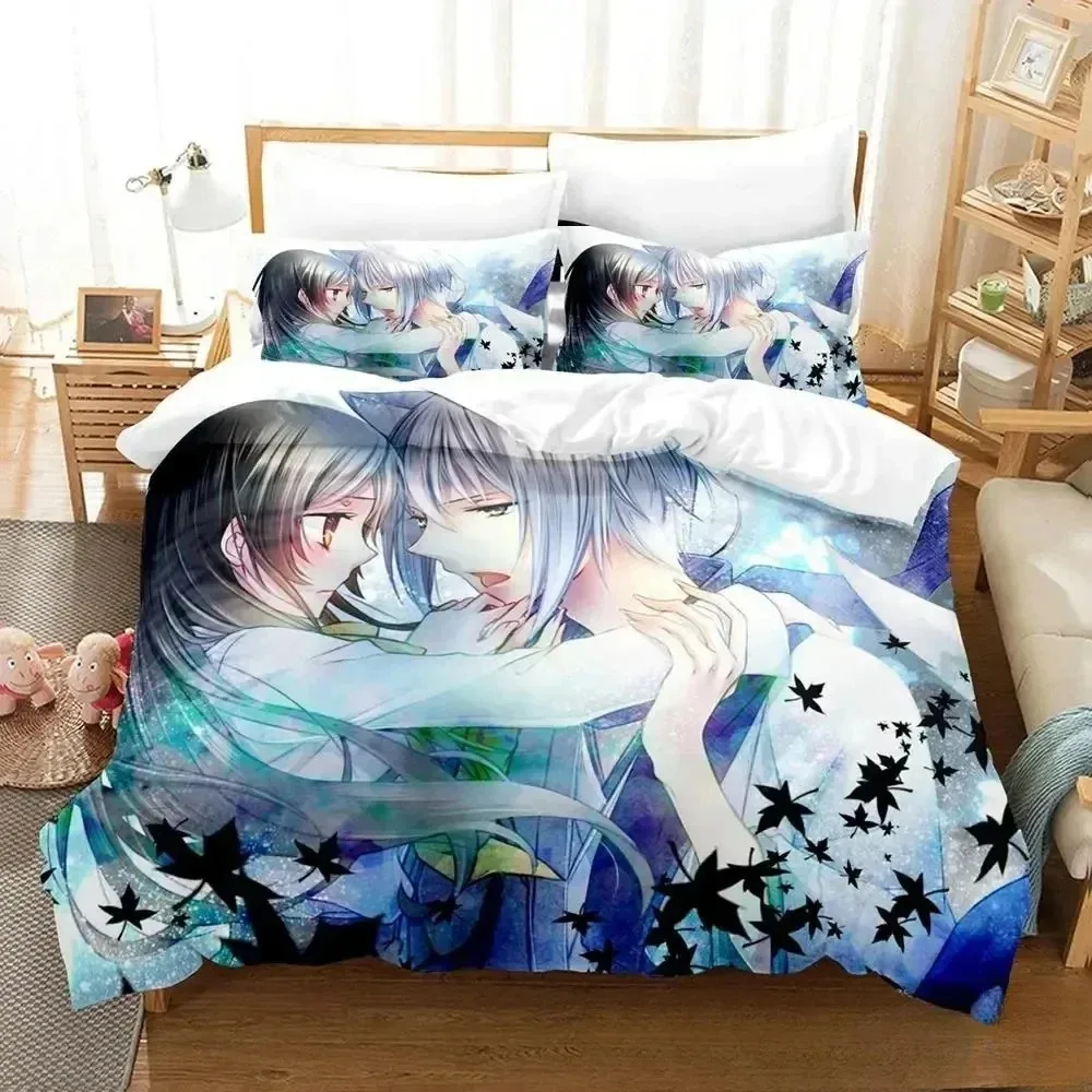 Moda impressão 3d anime kamisama beijo tomoe conjunto de cama meninos meninas gêmeo rainha king size capa edredão fronha cama meninos adulto